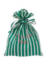 Load image into Gallery viewer, Stripe Drawstring Bag | Forest Green
