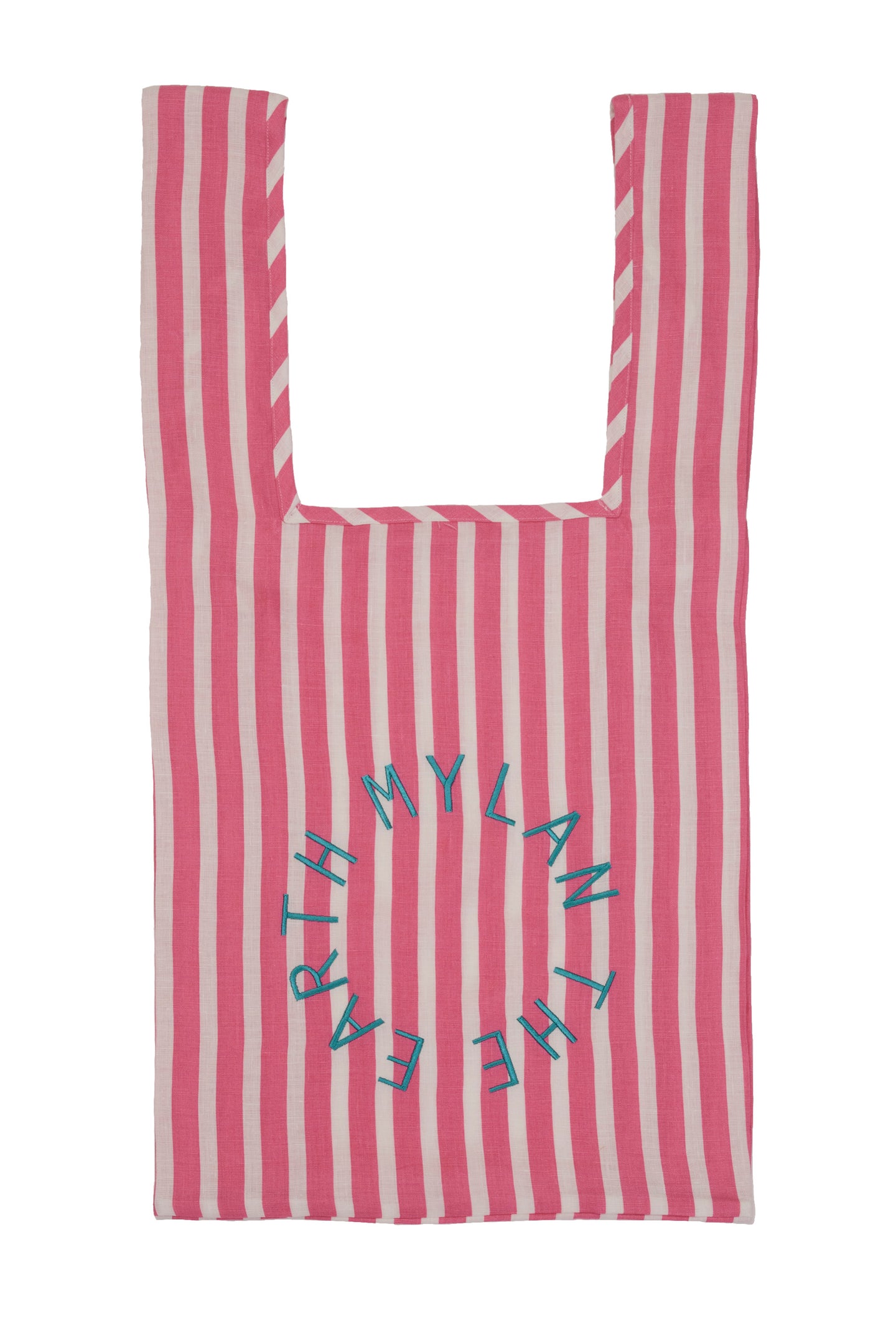 Stripe Linen Eco Bag | Fuchsia