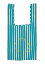 Load image into Gallery viewer, Stripe Linen Eco Bag | Turquoise
