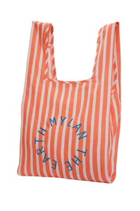 Stripe Linen Eco Bag | Forest Green
