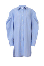 Load image into Gallery viewer, Oversized Shirt Dress | Blue Stripe
