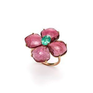 Pattee Ring  | Rubellite × Emerald