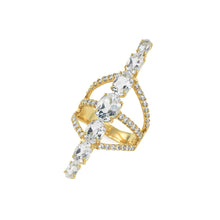 Load image into Gallery viewer, Chakra Diamond Oval Ring | White Topaz
