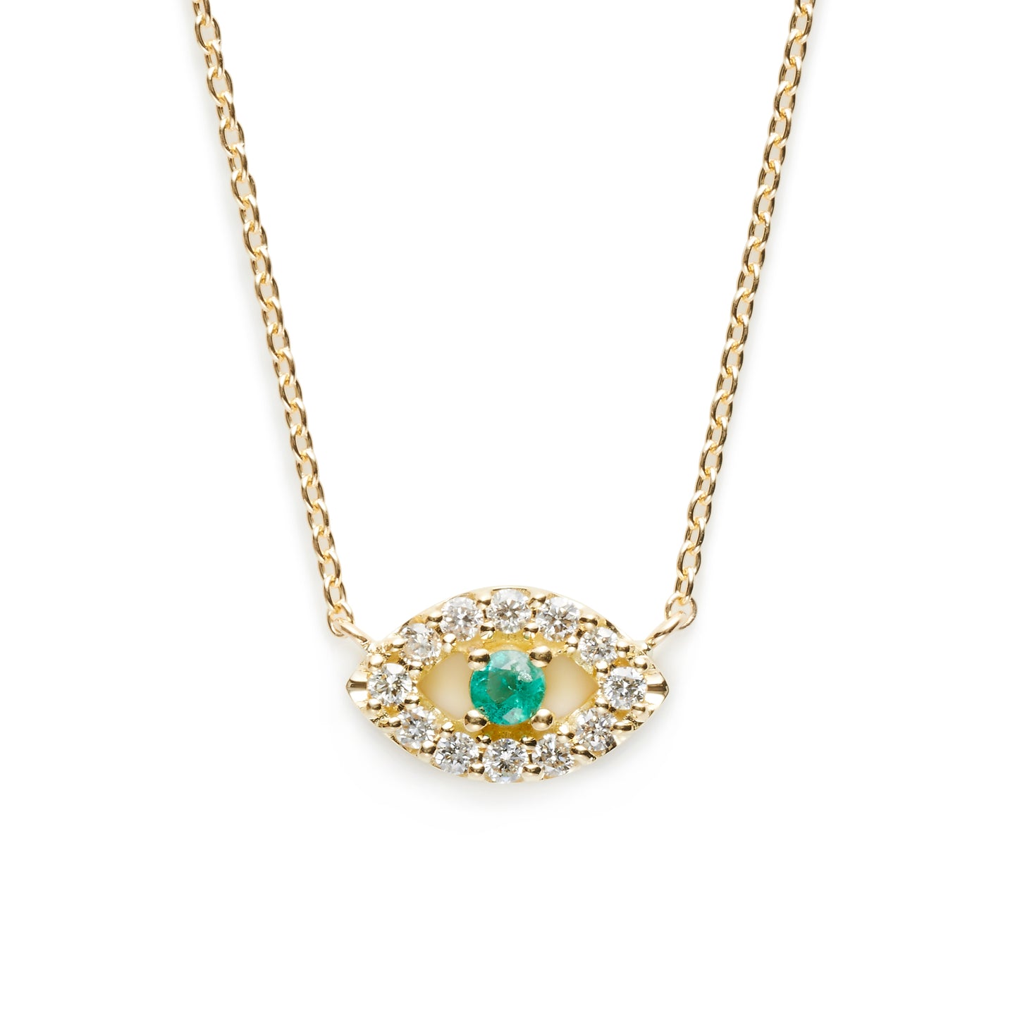 Surya Eye Petit Necklace  | Emerald