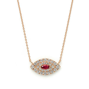Double Eye Necklace  | Ruby