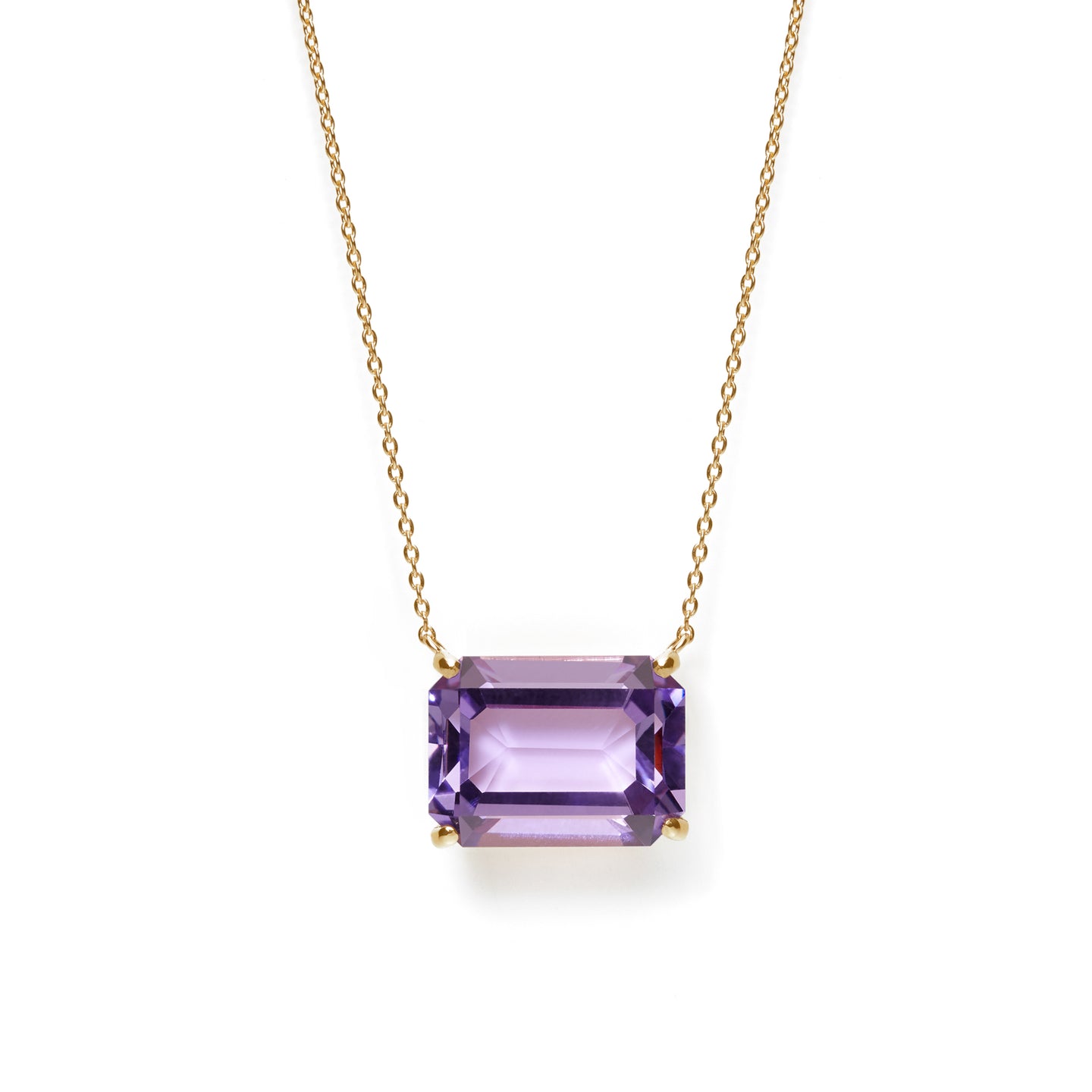 Square Necklace  | Amethyst