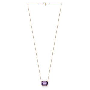 Square Necklace  | Amethyst