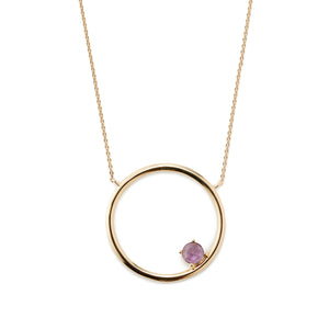 Sacred Geometry Circle Necklace  | Amethyst