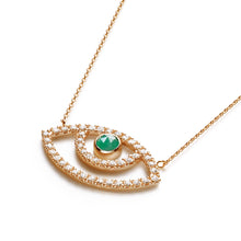 画像をギャラリービューアに読み込む, Surya Eye Diamond Necklace | Emerald×Diamond

