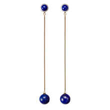 画像をギャラリービューアに読み込む, Sphere Drop Earrings | Lapis Lazuli
