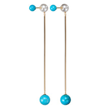 Load image into Gallery viewer, Sphere Drop Earrings | Turquoise

