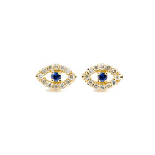 Load image into Gallery viewer, Surya Eye Petit Earrings  | Blue Sapphire
