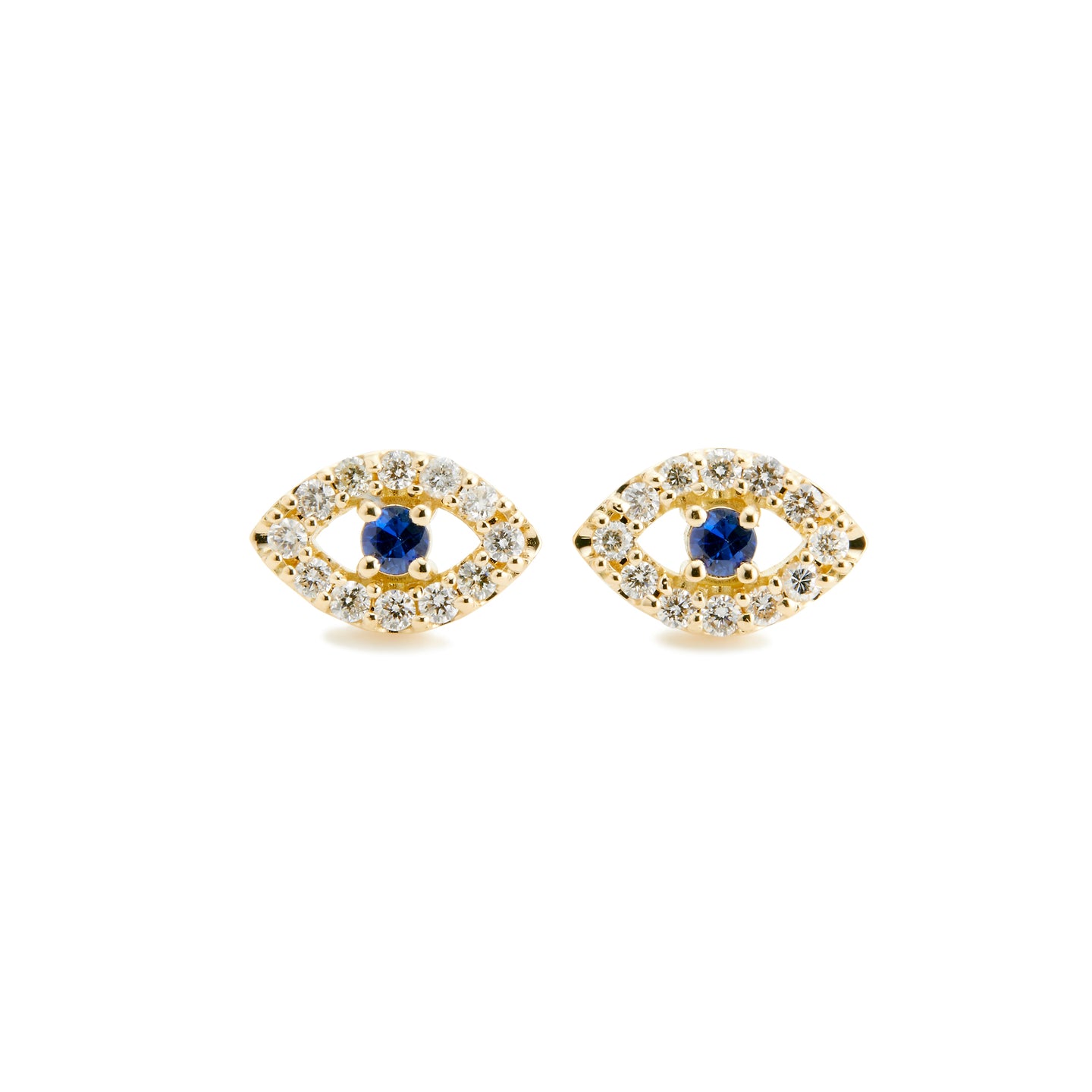Surya Eye Petit Earrings  | Blue Sapphire