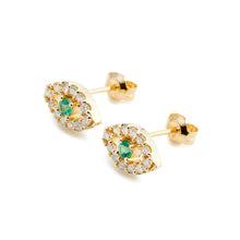 Load image into Gallery viewer, Surya Eye Petit Earrings  | Emerald
