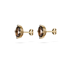 Load image into Gallery viewer, Cosmo Oval Earrings  | Smoky Quartz
