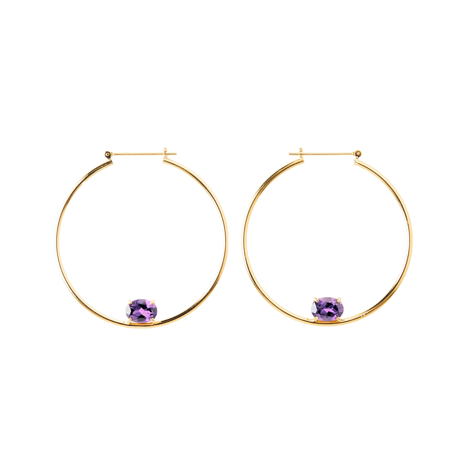 Maan Hoop Earrings | Amethyst – MYLAN ONLINE SHOP