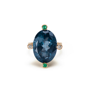 Cosmo Oval Ring  | London Blue Topaz