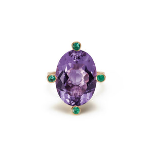 Cosmo Oval Ring  | Amethyst