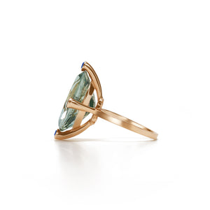 Cosmo Oval Ring  | Green Amethyst