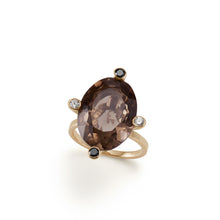 Load image into Gallery viewer, Cosmo Oval Ring  | Smoky Quartz
