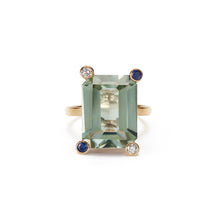 Load image into Gallery viewer, Cosmo Square Ring  | Green Amethyst
