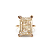 Load image into Gallery viewer, Cosmo Square Ring  | Rutile Quartz
