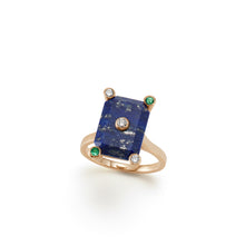 Load image into Gallery viewer, Cosmo Petit Square Ring  | Lapis Lazuli
