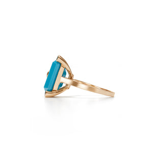 Cosmo Petit Square Ring  | Turquoise